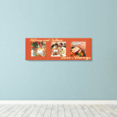 Liefde altijd aangepast driptyse foto rood canvas (Insitu (Houten vloer))