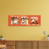 Liefde altijd aangepast driptyse foto rood canvas (Insitu (Woonkamer))