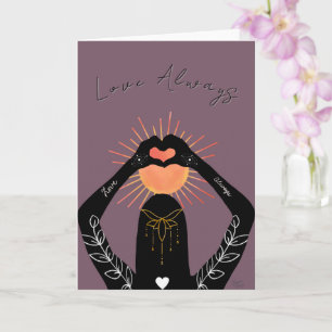 Liefde Altijd Hart Handen Kaart