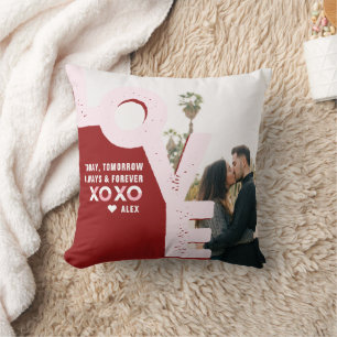 Liefde altijd & voor altijd   Koppel foto Kussen
