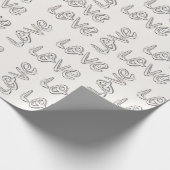 Liefde amandelbloesems op het ivory cadeaupapier (Hoek)