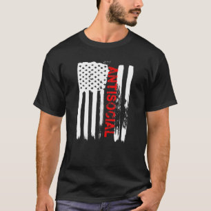 Liefde Amerika Ik ben antisociaal T Shirt Funny Us