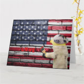 Liefde Amerikaanse graffiti-wandkunst. Kaart (Gele Bloem)