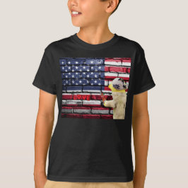 Liefde Amerikaanse graffiti-wandkunst. T-Shirt