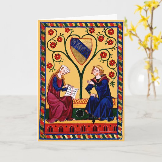 Liefde - Amor Kaart (Gele Bloem)