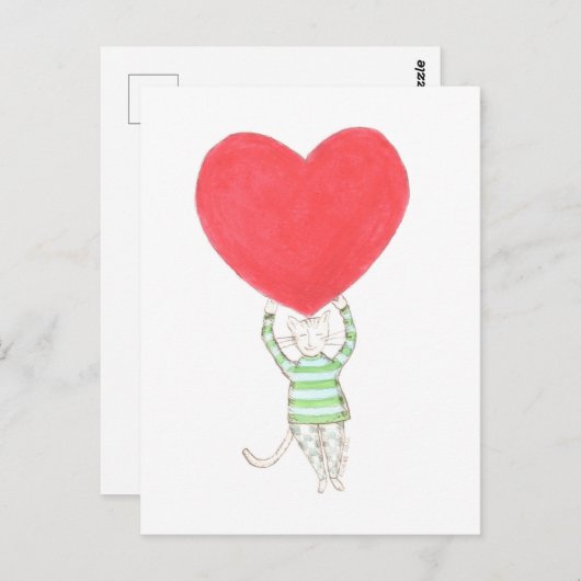 liefde, amour, amore briefkaart (Voorkant / Achterkant)