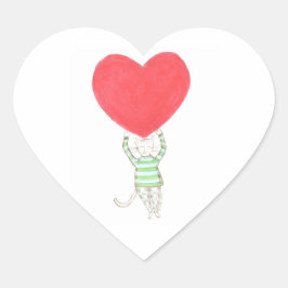 liefde, amour, amore hart sticker