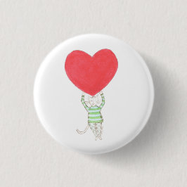 liefde, amour, amore ronde button 3,2 cm
