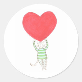 liefde, amour, amore ronde sticker