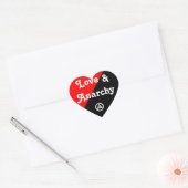 Liefde & Anarchie hart sticker (Envelop)