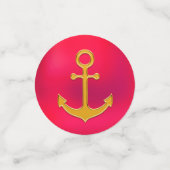 Liefde Anchor op de Rode Golden & White Confetti (Kleine voorkant)