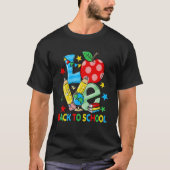 Liefde appels terug naar school leraar t-shirt (Voorkant)