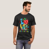 Liefde appels terug naar school leraar t-shirt (Voorkant volledig)