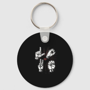 Liefde ASL Gebarentaal Valentijnsdag Gift Voor Dea Sleutelhanger