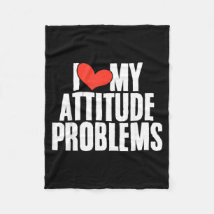 Liefde Attitude Probleem Grappig Sarcastisch Humor Fleece Deken