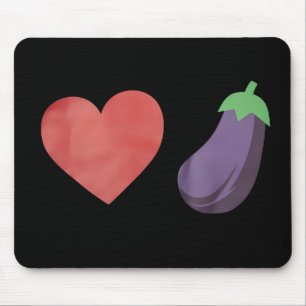 Liefde Aubergine Grappig Homoseksueel LGBTQ Trots Muismat