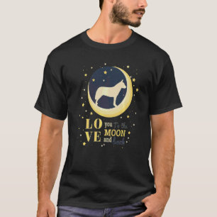 Liefde Australische Heeler vee hond naar de maan T-shirt