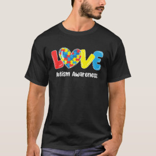 LIEFDE Autisme Bewustzijn En Steun Autisme Bewustz T-shirt