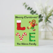 LIEFDE Autisme Kerstmis Feestdagenkaart (Staand voorkant)