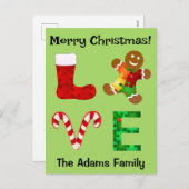 LIEFDE Autisme Kerstmis Feestdagenkaart (Voorkant / Achterkant)