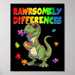 Liefde autisme t Rex dinosaurus zelden anders dan Poster