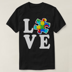 Liefde Autist Puzzle Autisme Awareness T-shirt