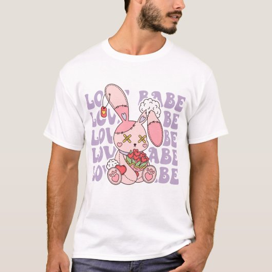 Liefde Babe Valentijn Bunny T-shirt (Voorkant)