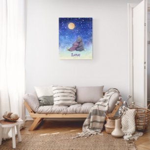 Liefde, Baby Nijlpaard en haar Moeder Poster