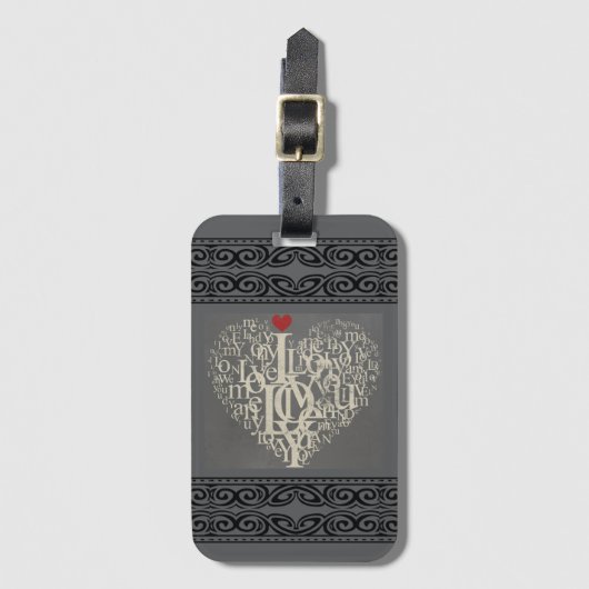 Liefde Bagagelabel (Voorkant (verticaal))