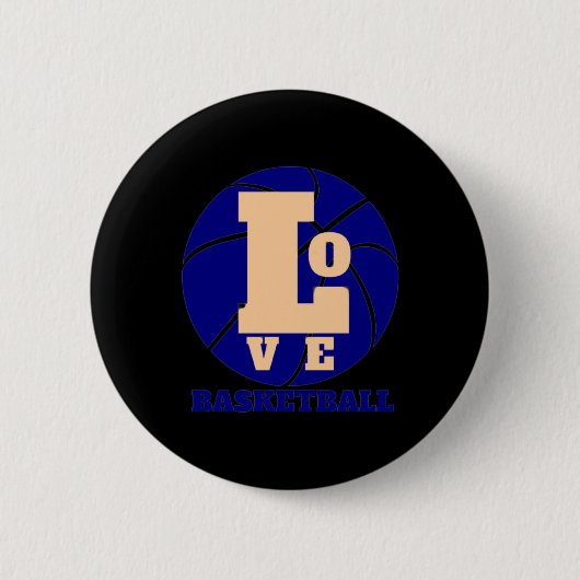 Liefde Basketbal 3 Ronde Button 5,7 Cm (Voorkant)