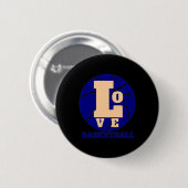 Liefde Basketbal 3 Ronde Button 5,7 Cm (Voorkant /achterkant)