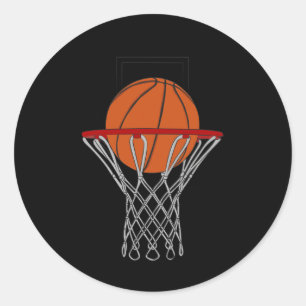Liefde Basketbal 4 Ronde Sticker