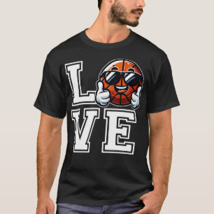 LIEFDE basketbal duimen omhoog T-shirt
