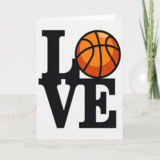 Liefde Basketbal Groot Kaart (Voorkant)