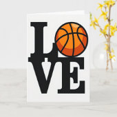 Liefde Basketbal Groot Kaart (Gele Bloem)