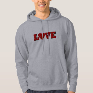 Liefde basketbal met rood hart hoodie