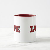 Liefde basketbal met rood hart mok (Midden)