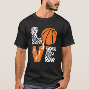 Liefde Basketbal Schattige Vrouwen Meisjes Basketb T-shirt
