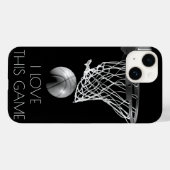 Liefde Basketbal Spel Zwart & Wit Case-Mate iPhone Case (Achterkant (horizontaal))