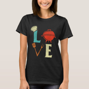 Liefde BBQ Lover Pitmaster Grilling Grill Barbecue T-shirt