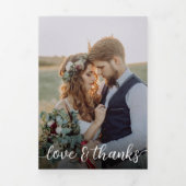 Liefde & Bedankt 14 Foto Collage Wedding Keepslag Drieluik Kaart (Cover)