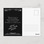 Liefde & Bedankt 25e bruiloft Jubileum Zilver Briefkaart (Achterkant)