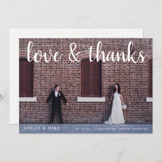 Liefde & Bedankt 2 Foto QR Code Bruiloft (Voorkant / Achterkant)