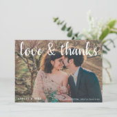 LIEFDE & BEDANKT | 4 foto Zwart-wit bruiloft (Staand voorkant)