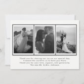 LIEFDE & BEDANKT | 4 foto Zwart-wit bruiloft (Achterkant)