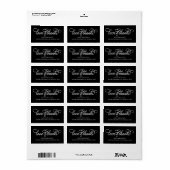 Liefde & Bedankt | Aangepaste achtergrondkleur Etiket (Full Sheet)