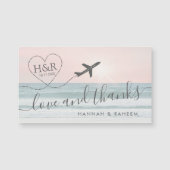 Liefde & Bedankt Beach Wedding Favor Magnet (Voorkant)