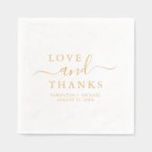 Liefde & Bedankt Chic Script Aangepaste huwelijksn Folie Servetten (Voorkant)