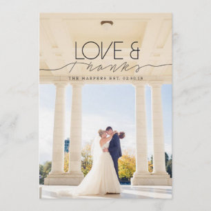 Liefde & Bedankt   Chique en formele dank u Foto