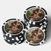 'Liefde & Bedankt' Custom Photo Wedding Favoriet Poker Chips (Opstapeling)